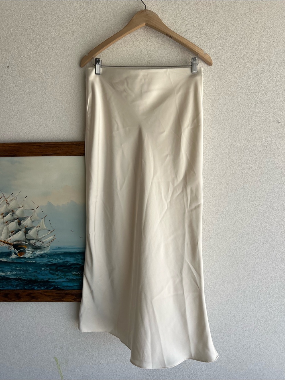 Zara cream slip skirt